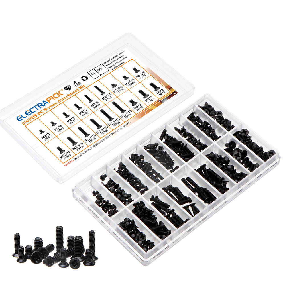 300 Pcs Assorted Screw Set for Electronic Repairs