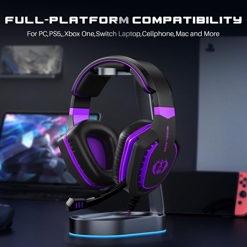 Multi-Platform Wired Gaming Headset with Built-in Microphone
