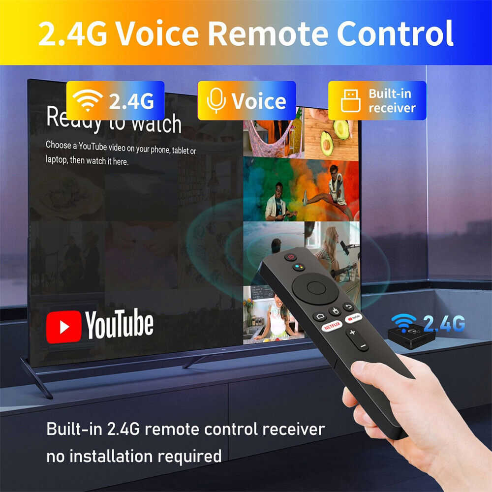 Android TV Box with 2.4G Voice Remote Control - H313 Home Network Player