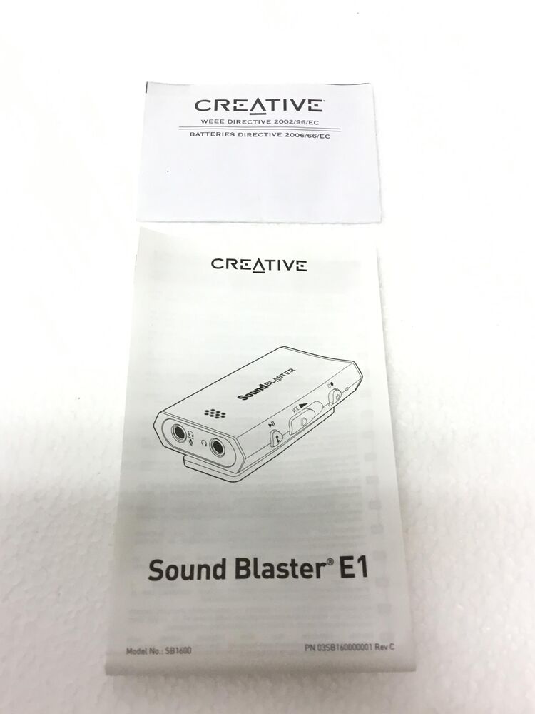 Creative Sound Blaster E1 - SB1600 HD Audio & Headphone Amplifier with SBX Crystal Voice