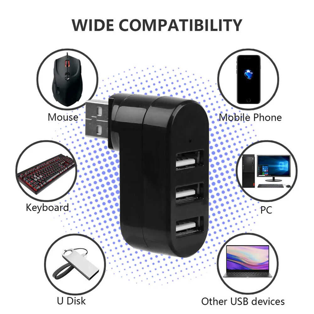 High-Speed 3 Port USB 3.0 Multi-HUB Splitter