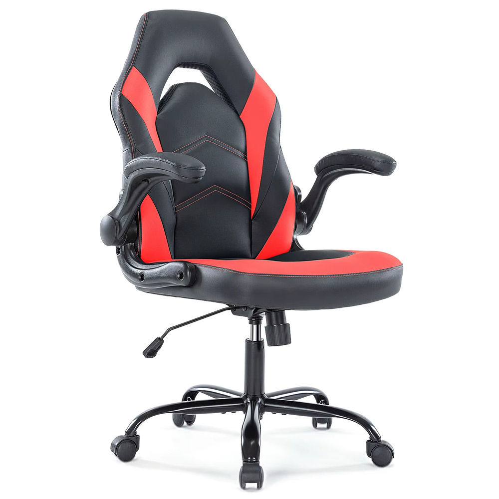 Ergonomic Gaming Desk Chair with Adjustable Leather Comfort
