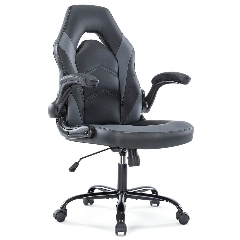 Ergonomic Gaming Desk Chair with Adjustable Leather Comfort