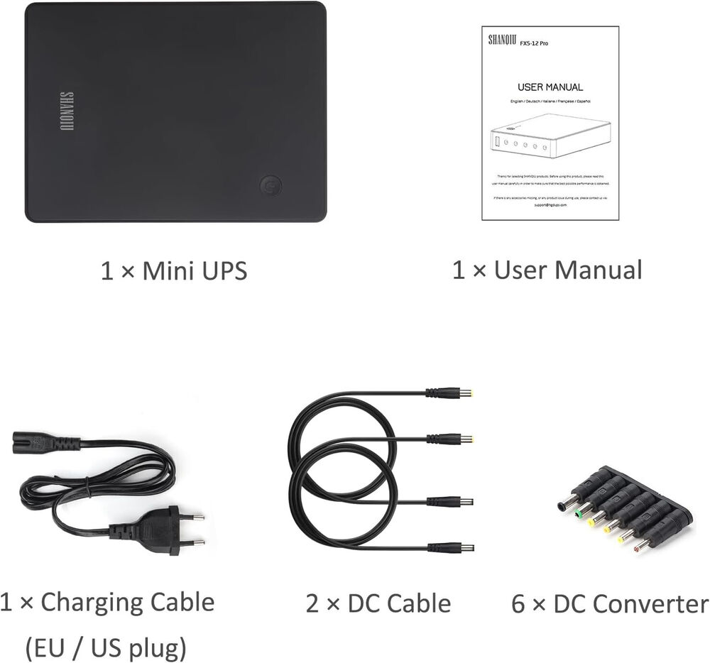 Shanqiu Mini UPS Battery Backup for Router and Modem