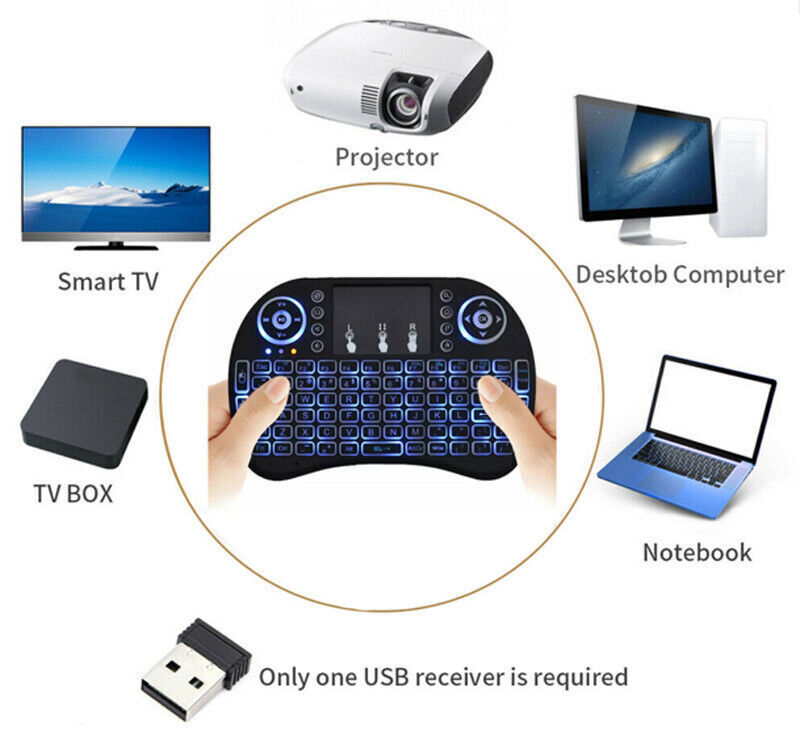 Compact Mini Wireless Keyboard with Integrated Touchpad for PC and Android TV Box