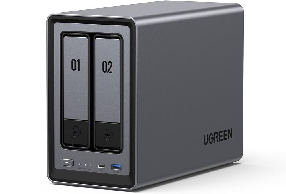 Ultra-Fast NASync 2-Bay Network Storage with 8TB Drives