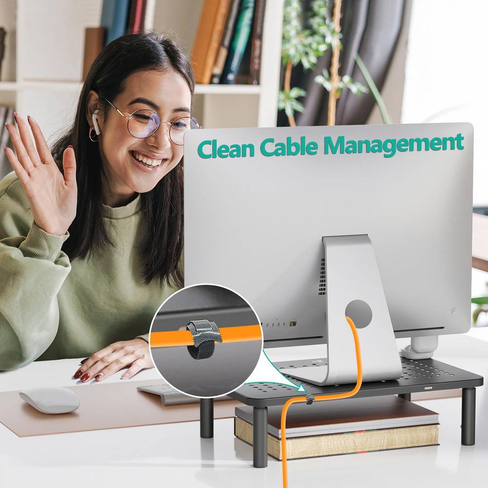 Adjustable Laptop Riser and Desk Monitor Stand