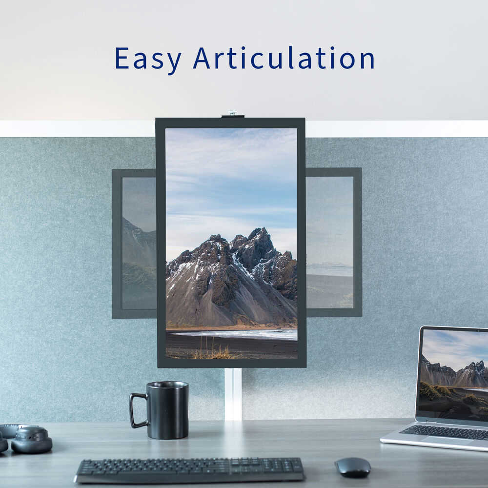 VIVO Black Office Cubicle Monitor Mount Stand for 17-32 Inch Screens