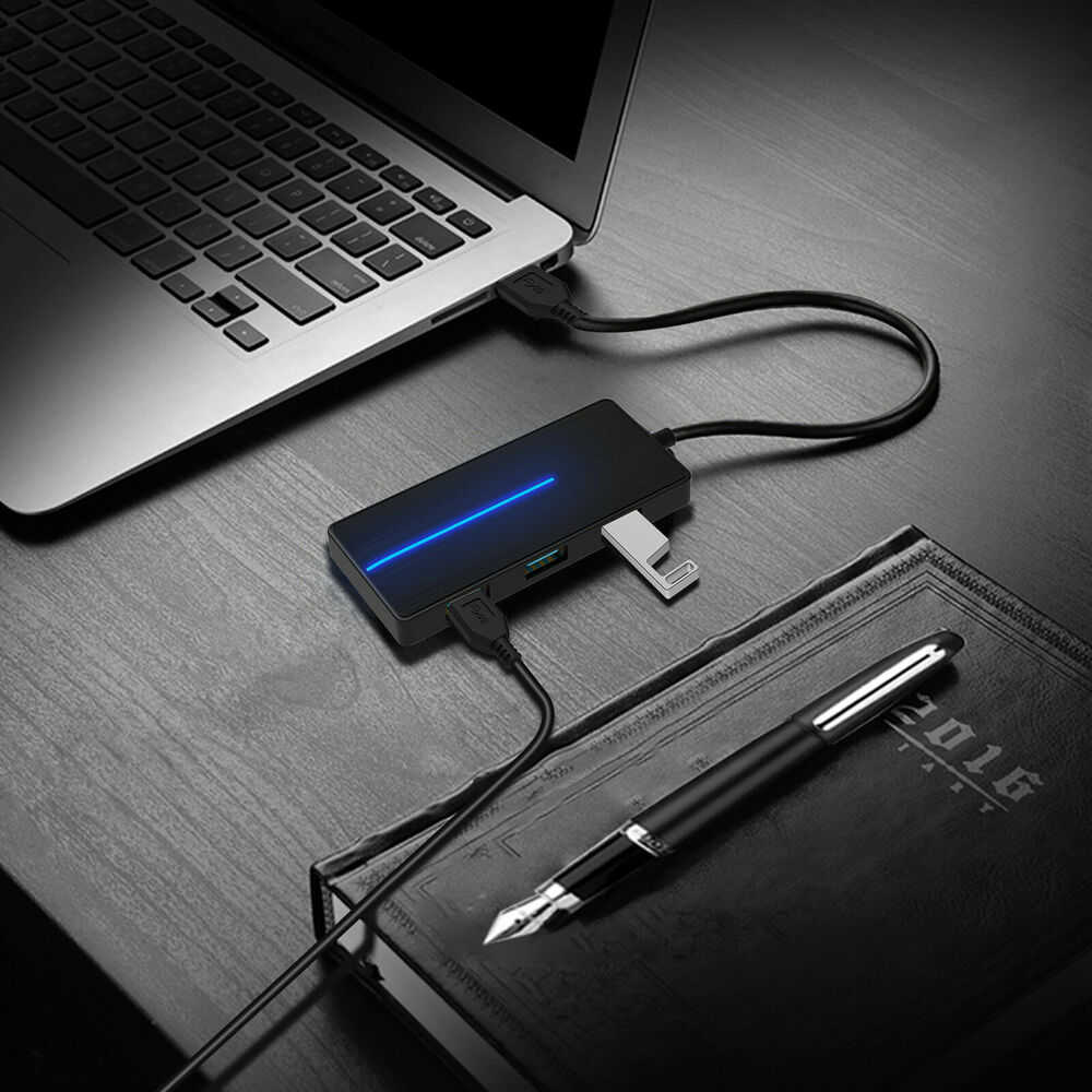 Ultra Slim USB Power Hub with 3 Port USB 3.0 and SD/TF Slot Adapter
