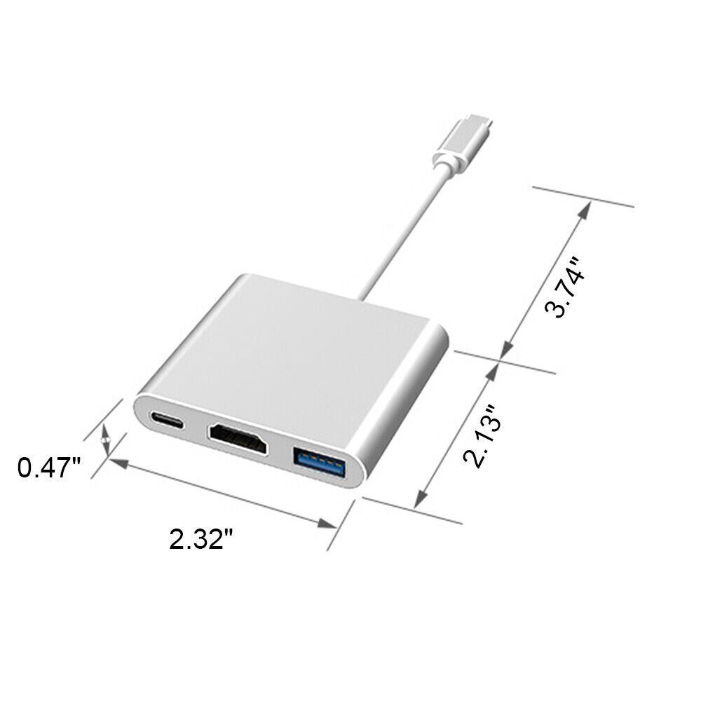 Multiport USB-C Hub Adapter for MacBook Pro/Air