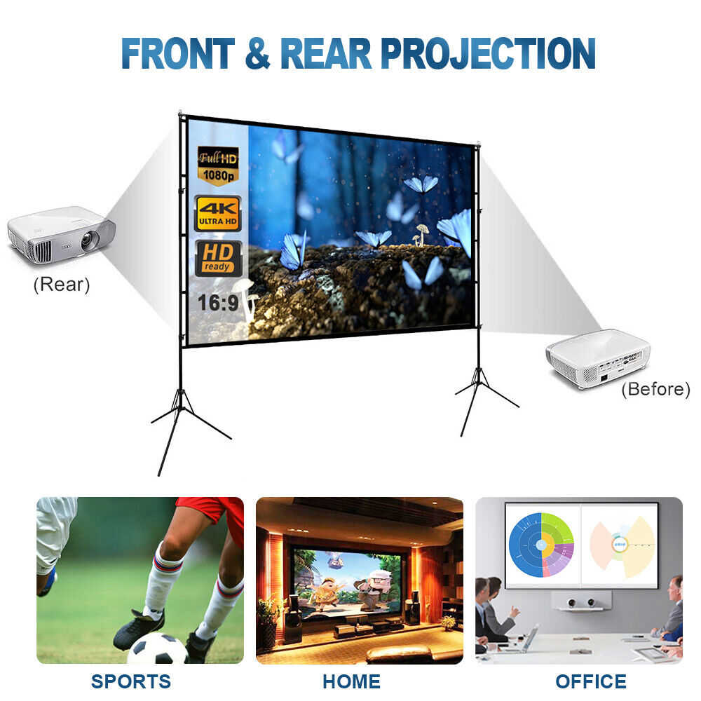 Portable Foldable Projector Screen for Outdoor and Home Cinema