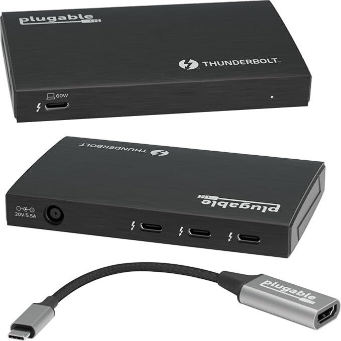 Plugable Thunderbolt 4 & USB4 Hub for 8K Display and Dual 4K Displays