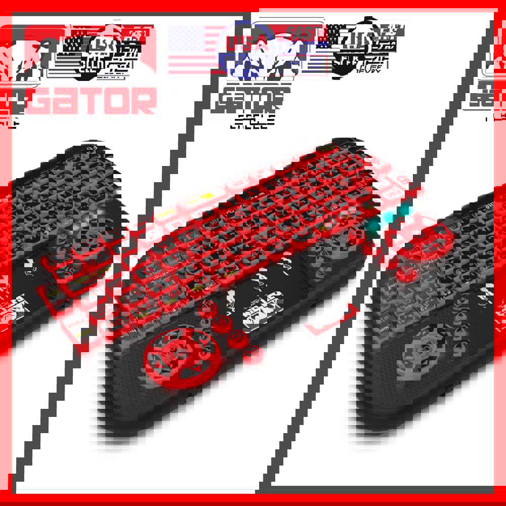 Compact Wireless Bluetooth Keyboard with Integrated Touchpad for Smart-TV, Android TV, and PC