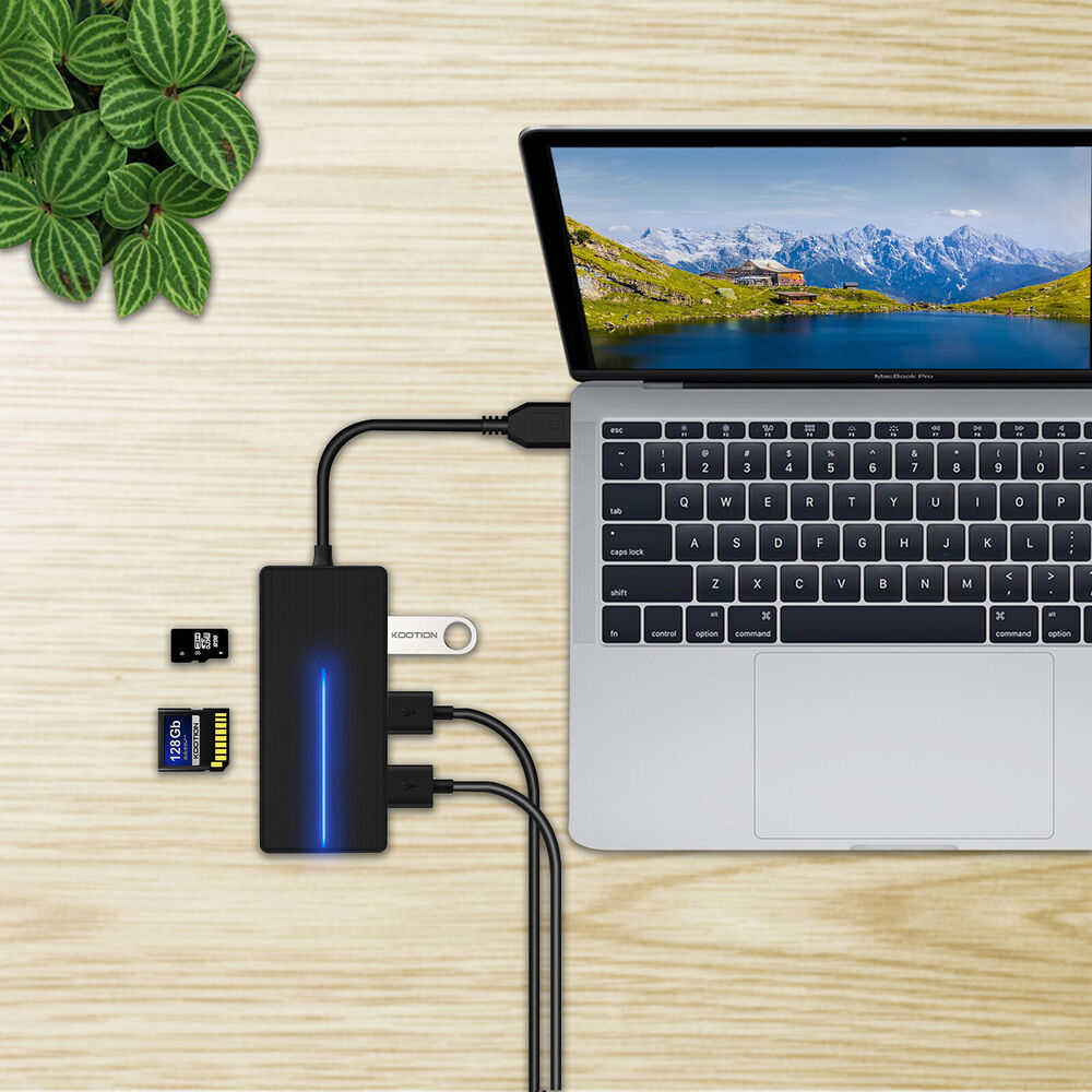 3-Port USB 3.0 Hub with SD/TF Card Reader