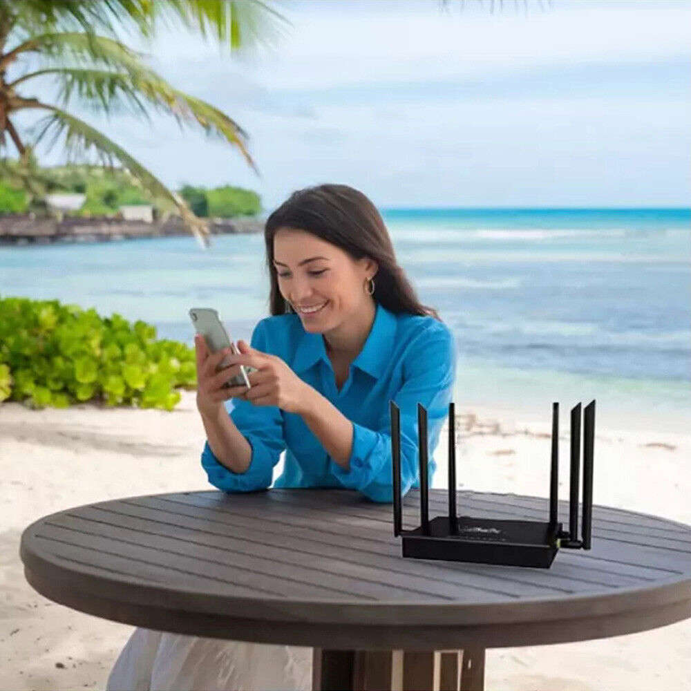 Ultra Link Free WiFi Router with 6 Antennas for Unlimited Satellite Internet