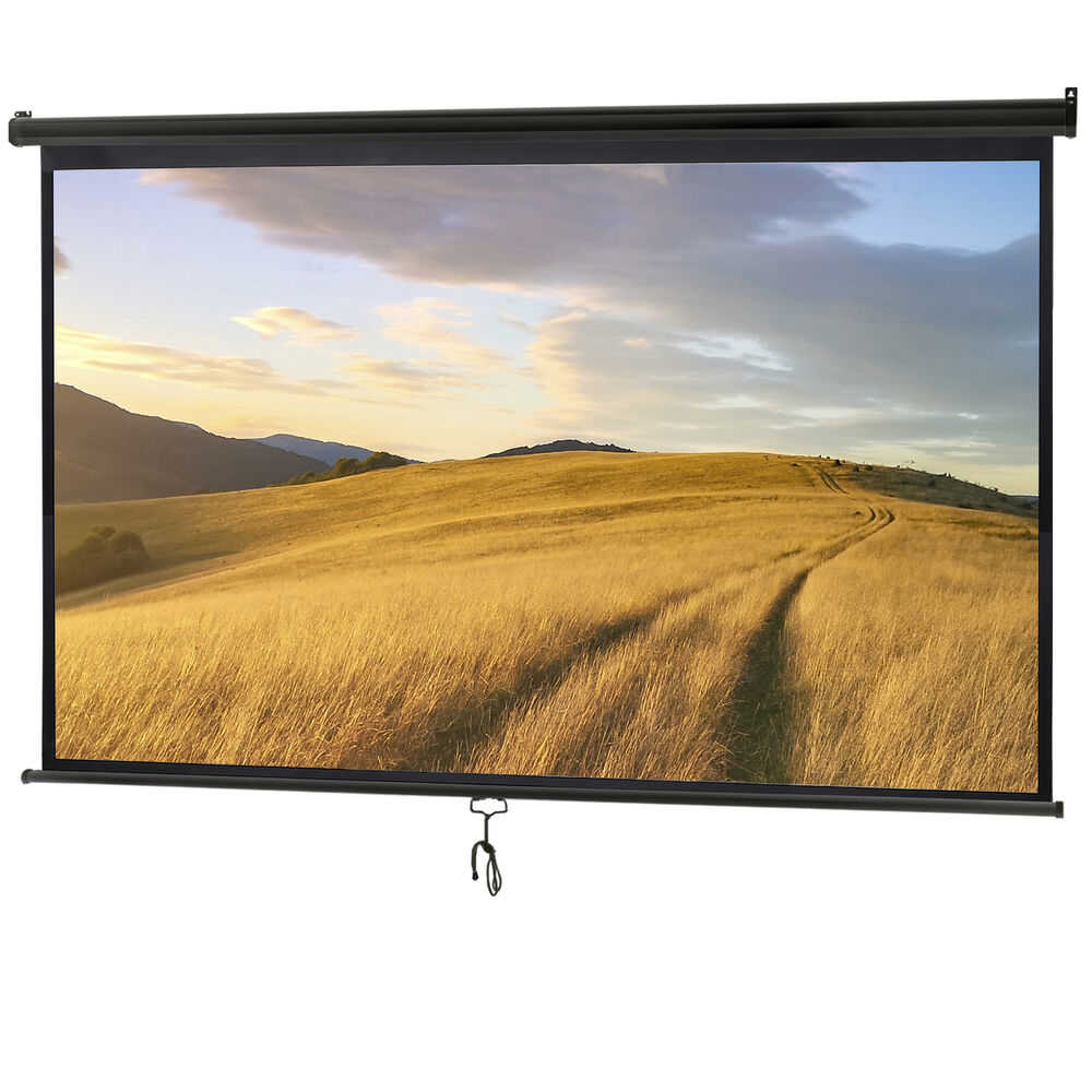 4K 16:9 HD Pull Down Projector Screen for Home Theater