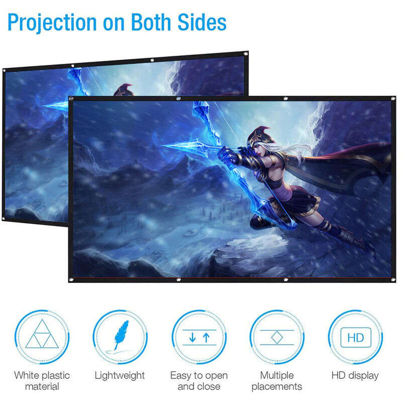 Portable Foldable Projector Screen for Outdoor and Home Cinema