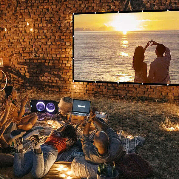 120 Inch Portable Foldable Projector Screen for HD Outdoor Home Cinema Theater