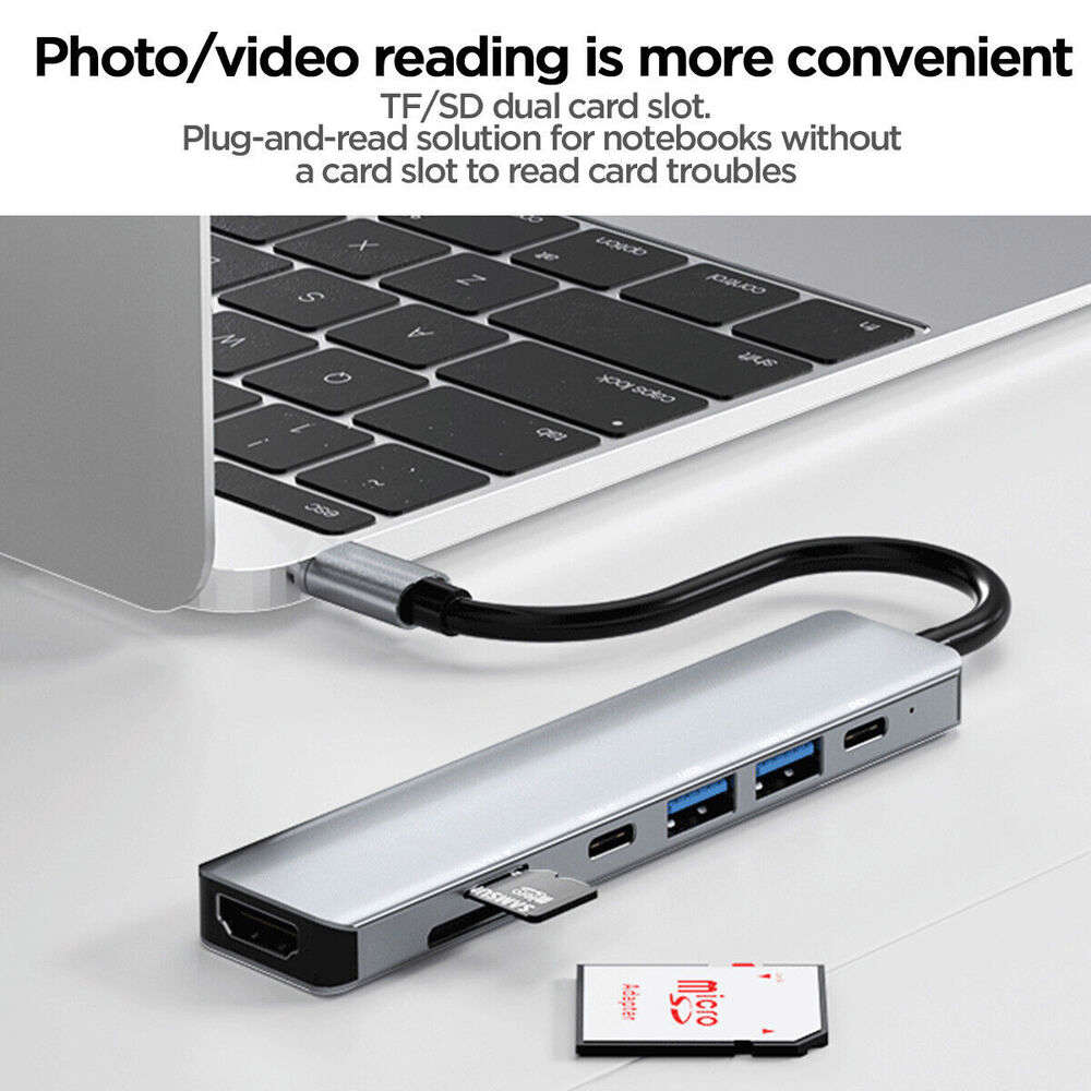 Multiport USB-C Hub Adapter for MacBook Pro/Air