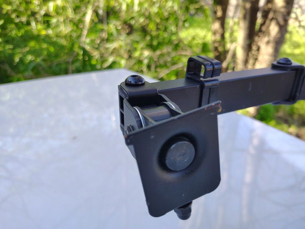 Height Adjustable Heavy-Duty Quad Monitor Stand