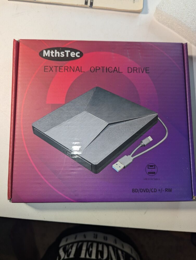 MthsTec XD007 External Optical Drive with USB 3.0 and Type-C