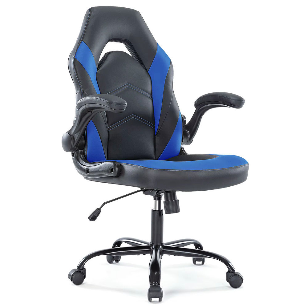 Ergonomic Gaming Desk Chair with Adjustable Leather Comfort