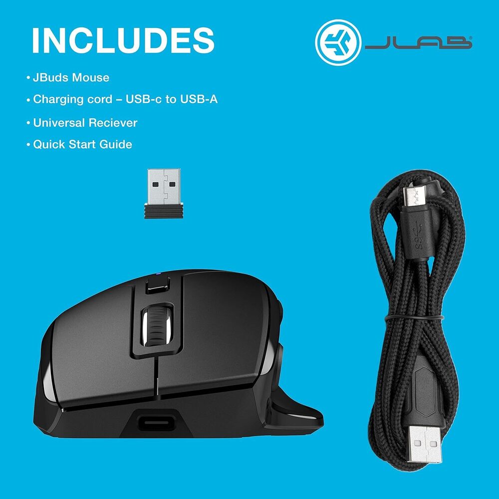 JLab JBuds Wireless Mouse with 2.4G/Bluetooth Connectivity