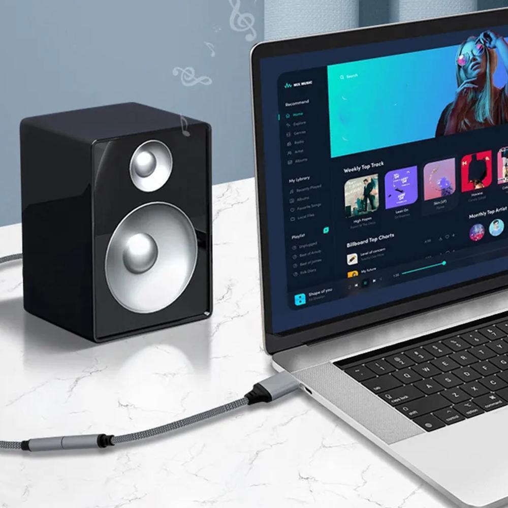 USB to 3.5mm Stereo Headset Audio Adapter