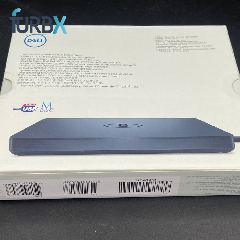 Dell DW316 3-Pack USB Slim DVD +/- RW Drive - External Optical Drive