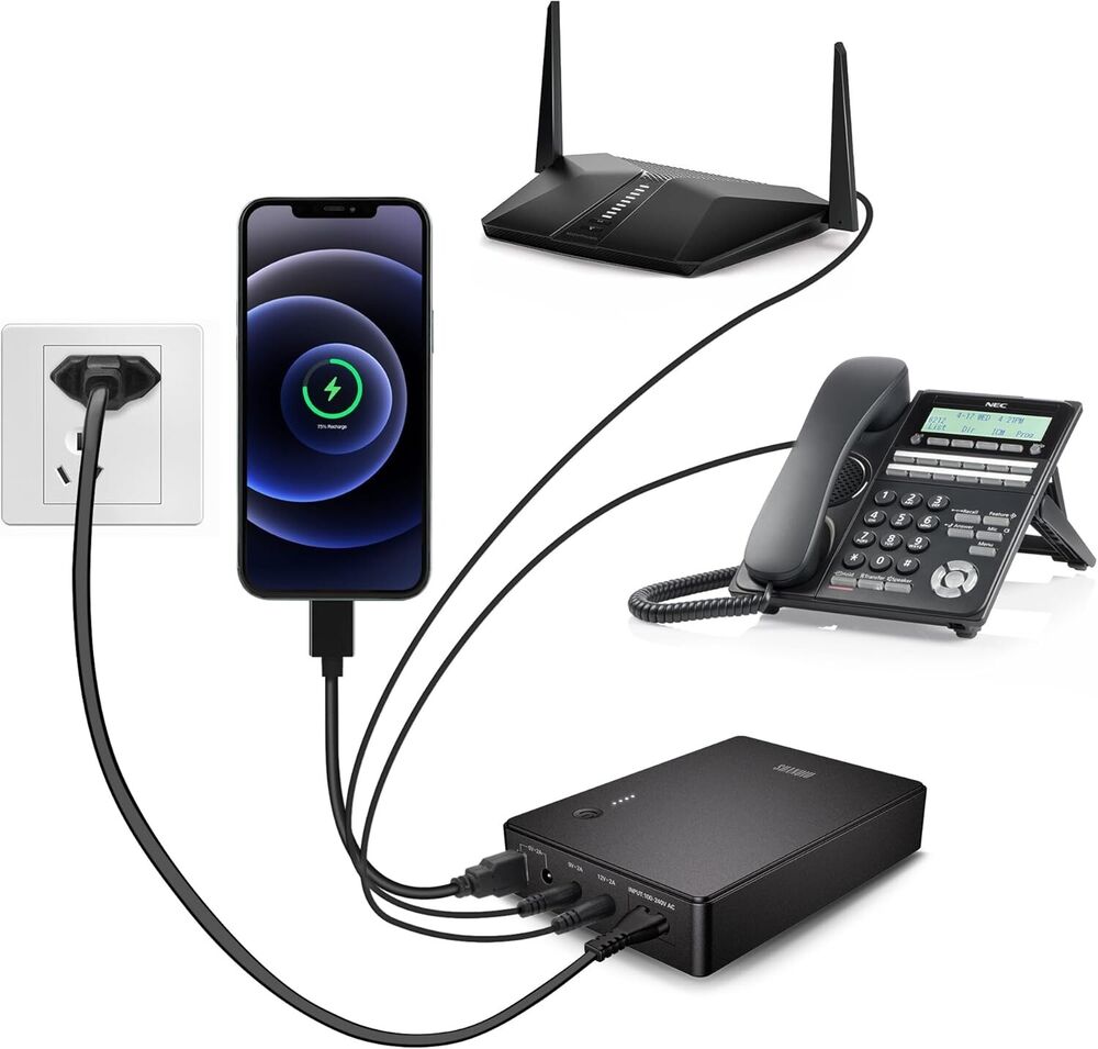 Shanqiu Mini UPS Battery Backup for Routers and Modems