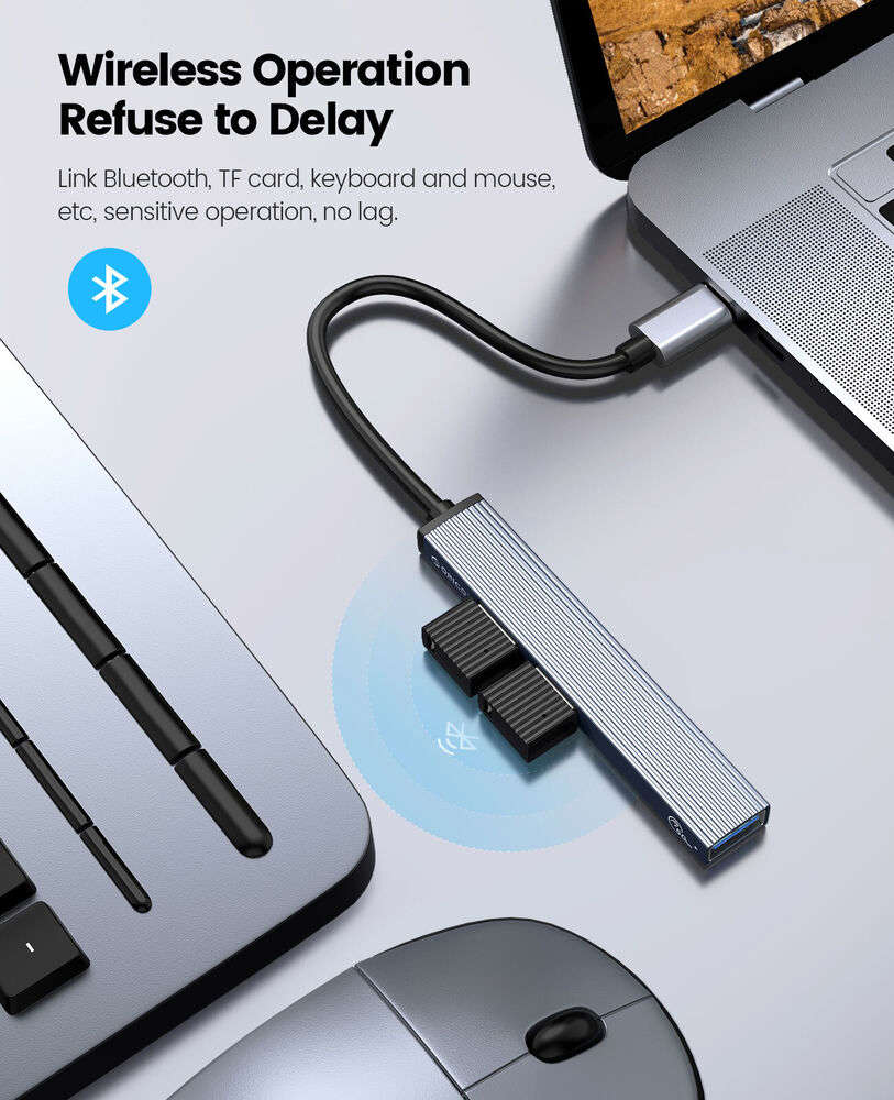 ORICO Aluminum Type C HUB 4 Port USB 3.0 2.0 Ultra Slim Card Reader