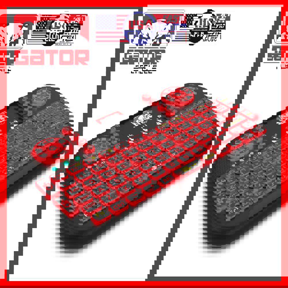 Compact Wireless Bluetooth Keyboard with Integrated Touchpad for Smart-TV, Android TV, and PC