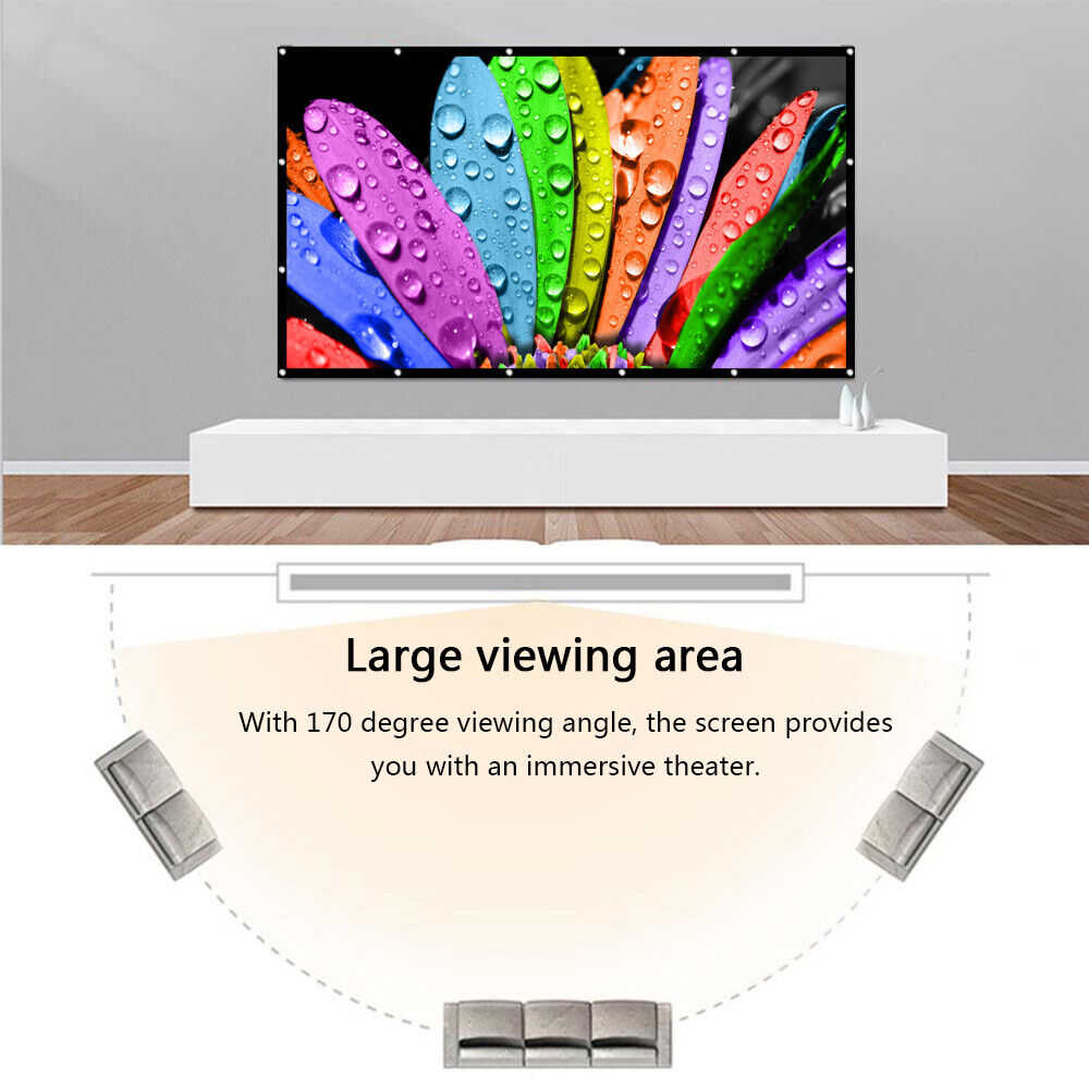 Portable Foldable Projector Screen for Outdoor and Home Cinema