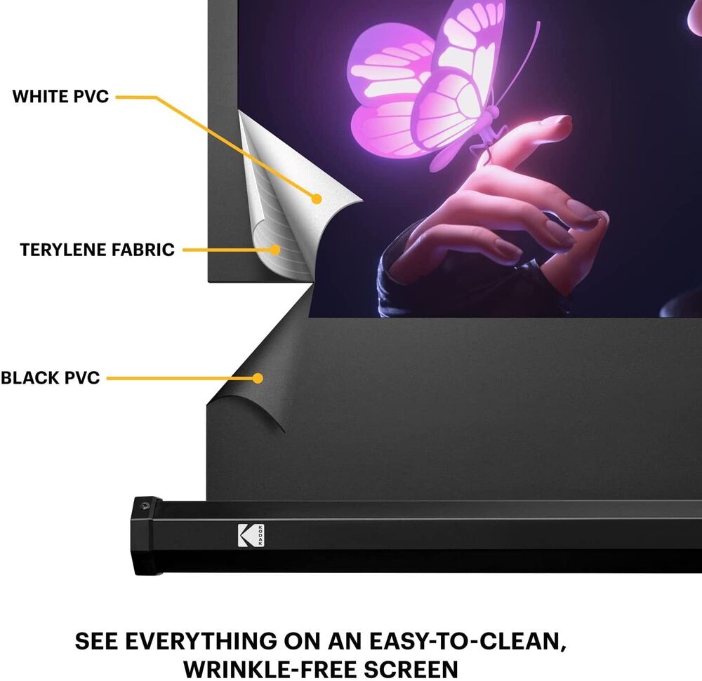 Kodak 60 Inch Portable Projector Screen with Stand and Carry Bag