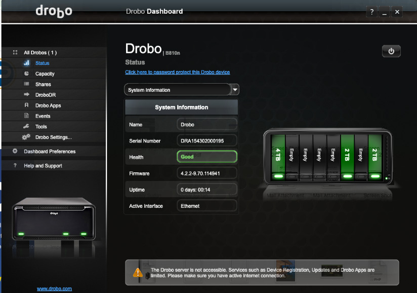 Data Robotics Drobo B810N 8-Bay Network Storage System