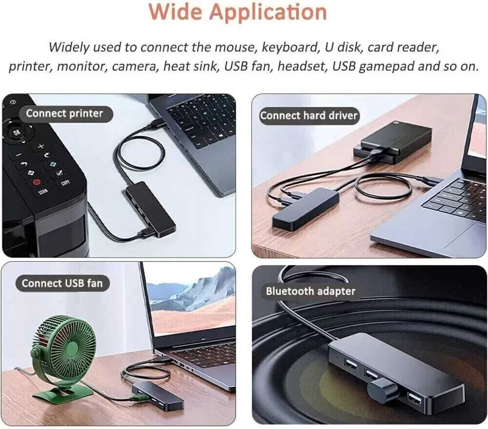 4-Port USB 3.0 Hub for Enhanced Connectivity