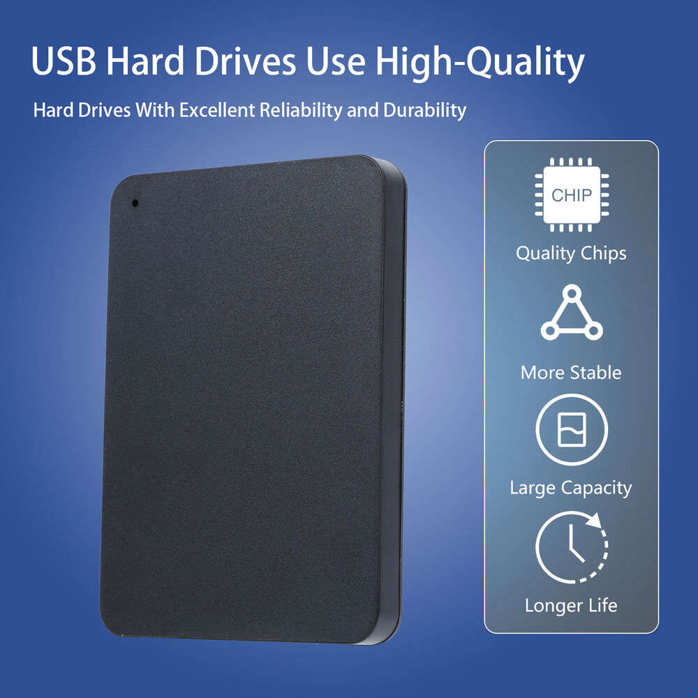Ultra Slim USB 3.0 External Hard Drive HDD - High-Capacity Portable Storage