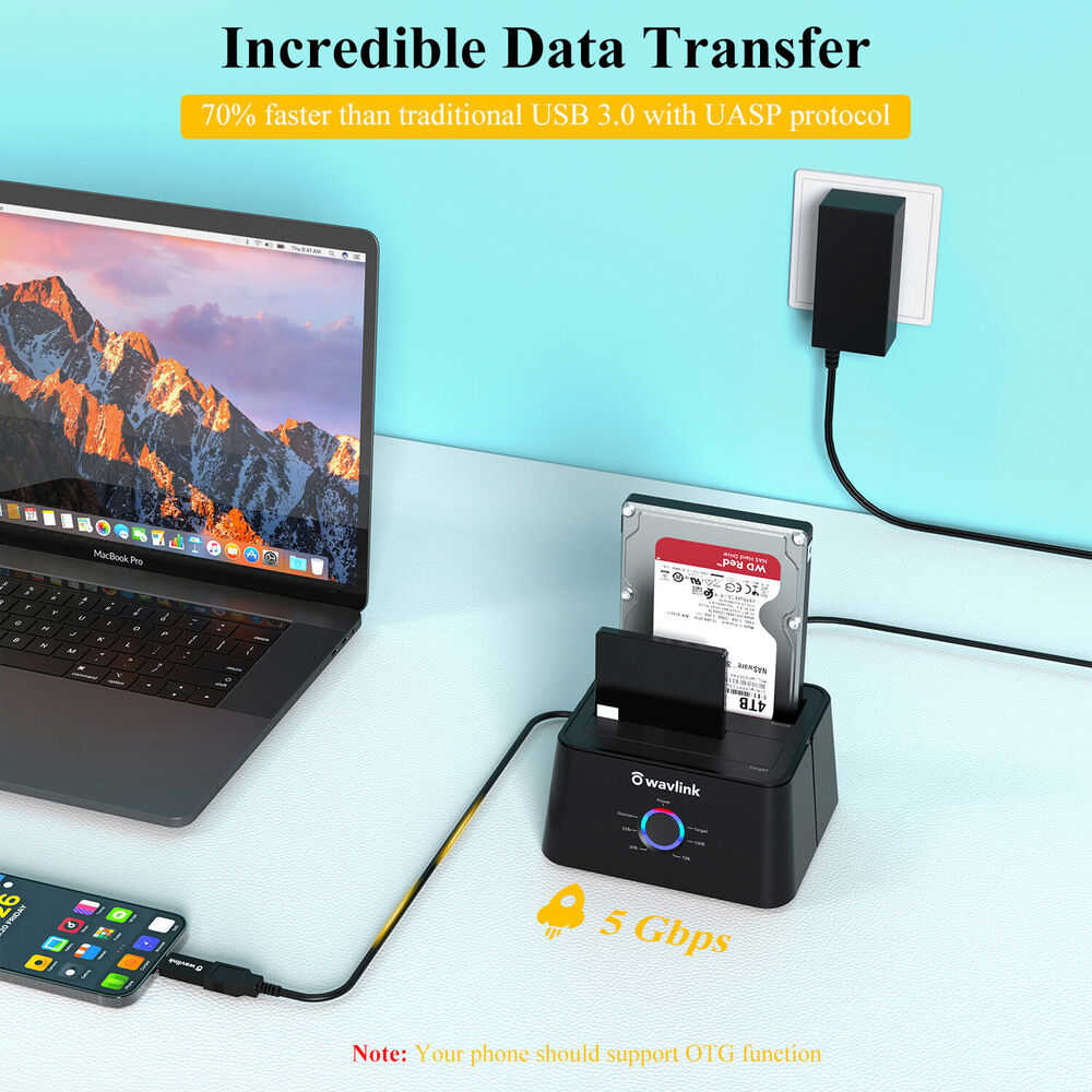 Dual Bay USB 3.0 to SATA Hard Drive Docking Station