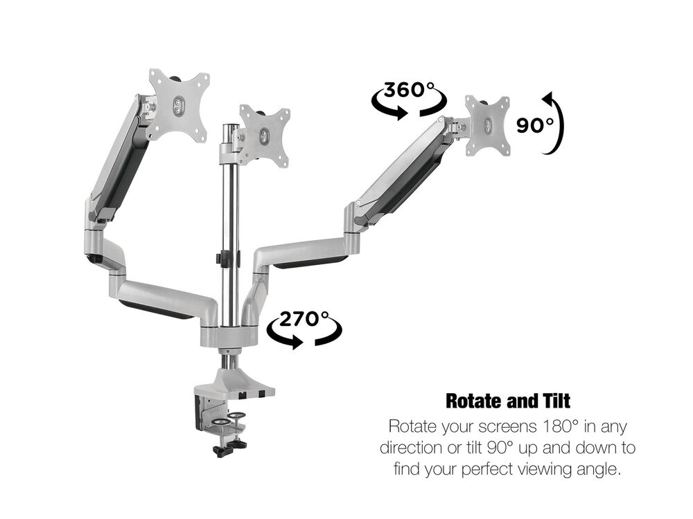 Universal Triple Monitor Desk Mount