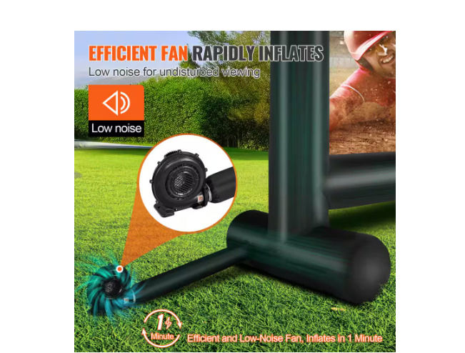 VEVOR 16 Inch Inflatable Projection Screen with Blower and Carrying Bag