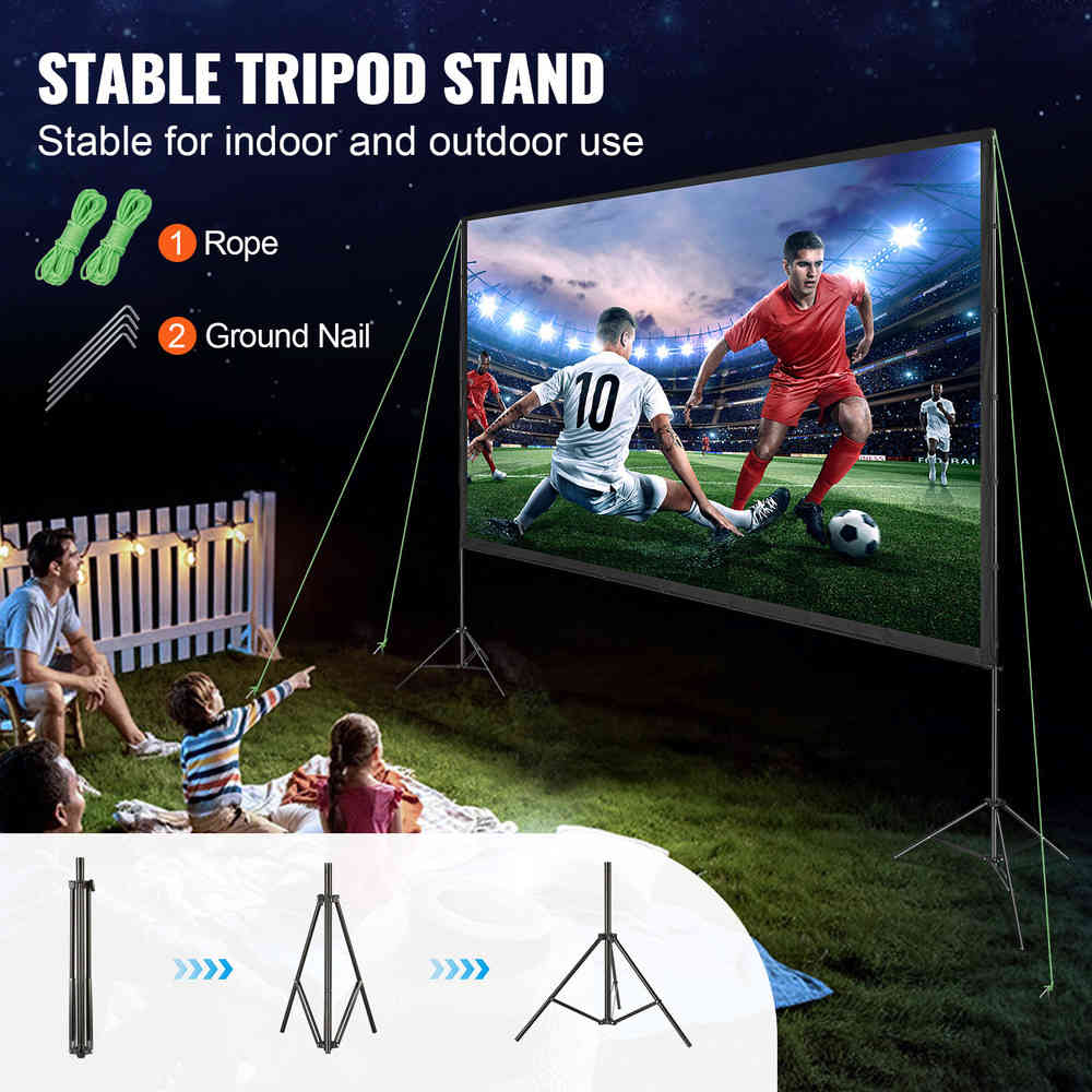 150 Inch 16:9 4K HD Projector Screen with Stand