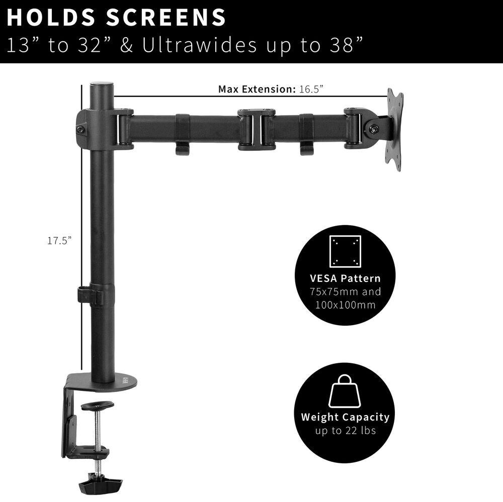 VIVO Single Monitor Arm Desk Mount Stand