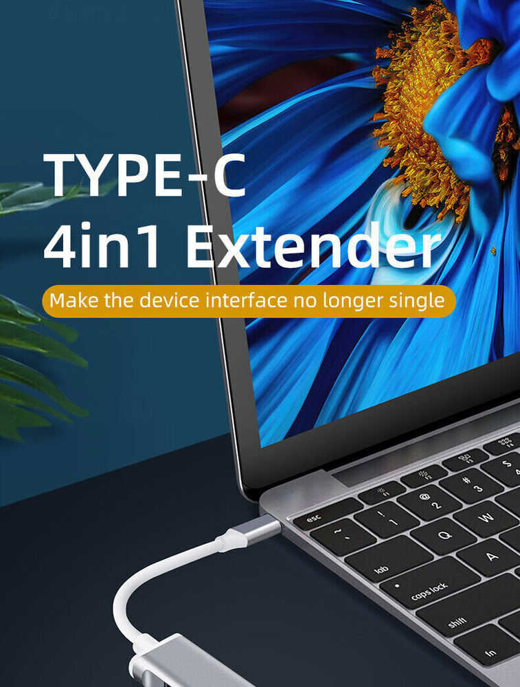 USB-C to USB 3.0 4 Port Hub Splitter