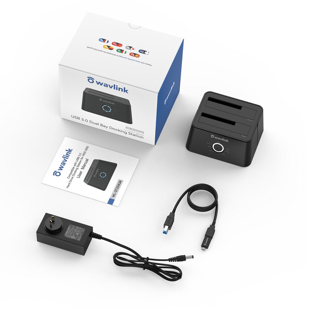Dual Bay USB 3.0 to SATA Hard Drive Docking Station