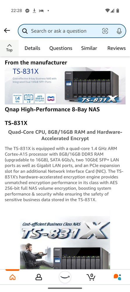QNAP TS-831X-16G-US 8 Bay NAS Server with 16GB RAM