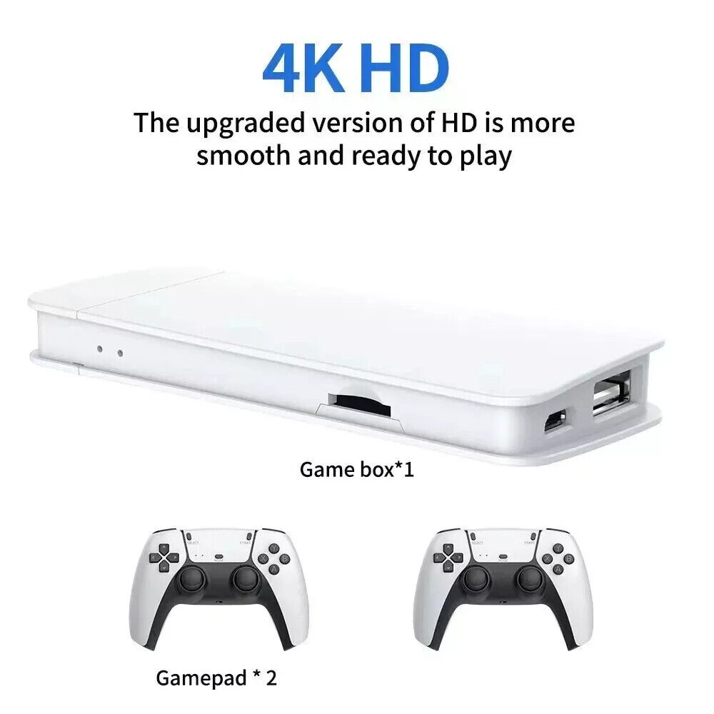 M15 4K 64G HDMI TV Video Game Stick with Gamepad and 2 Wireless Controllers
