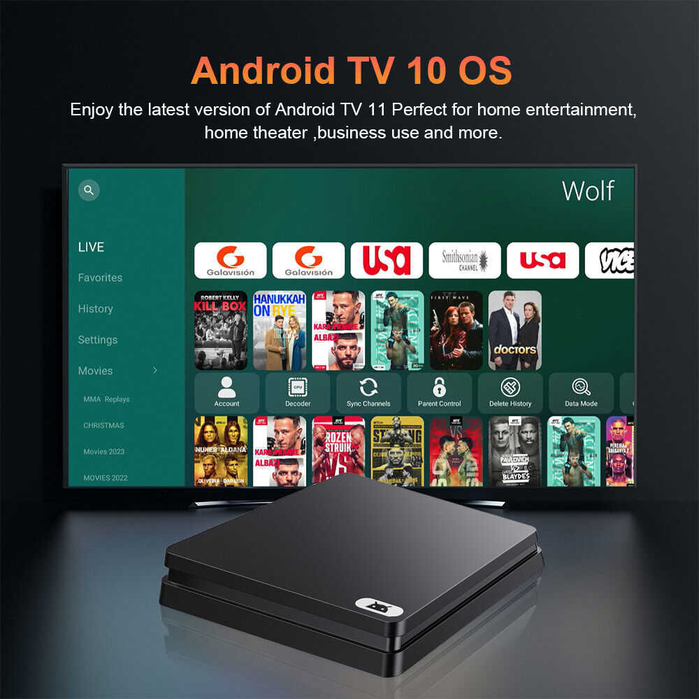 4K HDR Smart TV Box with Wifi and Wireless Screen Projection
