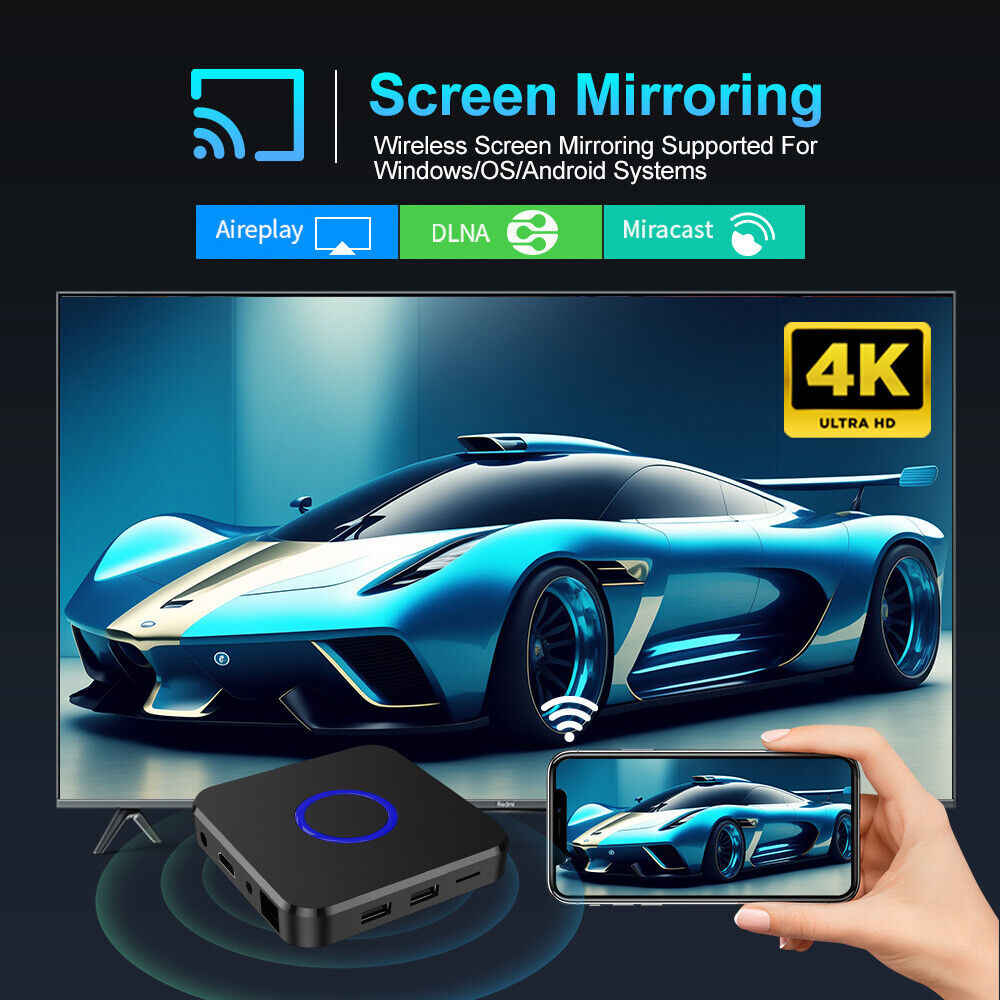 8K HDR Smart TV Box with Wifi and Wireless Screen Projection