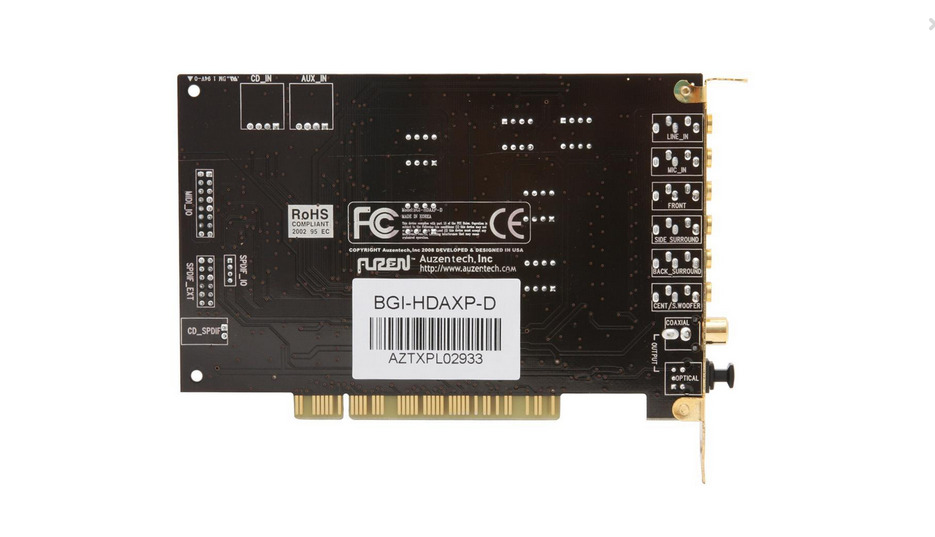 Soundblaster X C-Media PCI Audio Card - 7.1 Channel Gaming Sound Card