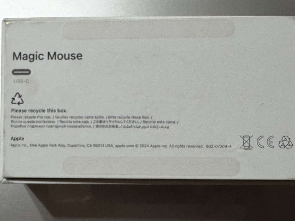 Apple Magic Mouse 2024 Model - Multi-Touch Surface with USB-C, White